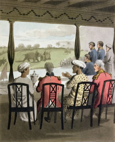 Marquis Wellesley and his Suite, at the Nabob of Oude